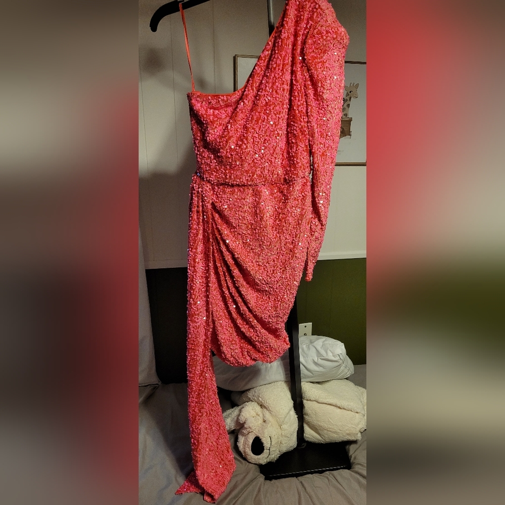 Glamorous Pink Sequin Gown
